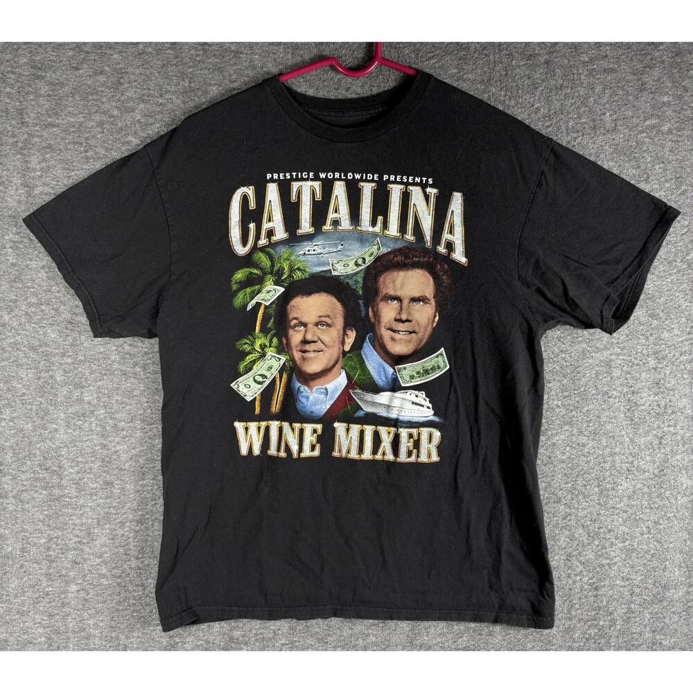 Prestige Worldwide Step Brothers Artwork Catalina Wine Mixer T-Shirt Size Large